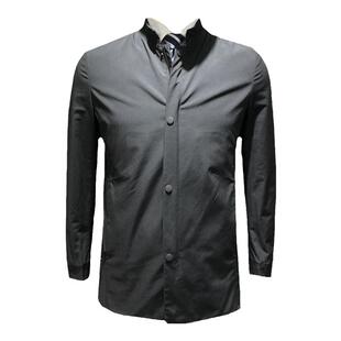 品牌专柜新款 男士立领西便服 休闲外套纯色 时尚商务修身2色