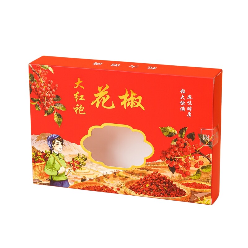 通用高档烫金花椒礼品盒手提袋