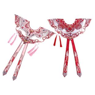 衣缕怡香新款冬季款原创明制云肩披肩飘带红粉色百搭单卖重工刺绣