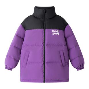 安奈儿童装男女童中长款羽绒服2024冬滑雪运动保暖户外防水防风