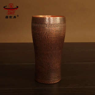 新疆 纯手工加厚紫铜纯啤酒杯咖啡机接粉铜杯养生杯铜杯子冷饮 包邮