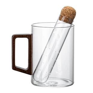 耐热玻璃试管茶漏新型泡花茶叶过滤神器茶水分离仓食品级杯具配件