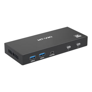 迈拓维矩DP KVM切换器2口 DisplayPort视频电脑切屏器二进一出显示器键鼠共享转换器 MT-KD2S