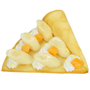 新款仿真食品模型扇形可丽饼模型台湾小吃甜品样品烧饼皮展示道具