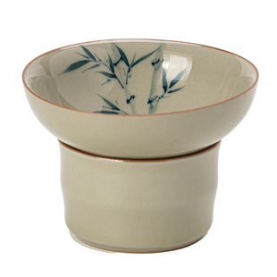 画续草木灰手绘兰花过滤网茶漏陶瓷茶滤高档滤网功夫茶具配件竹子