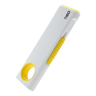 得力工具美工刀背推出刀快递刀多巴胺配色家用迷你小刀便携开箱好物拆包裹裁纸开封刀壁纸刀割纸刀美术工具