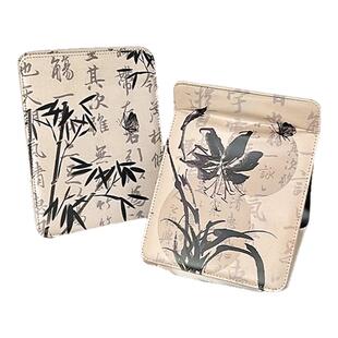 东方美学蝴蝶国风折叠小镜子便携式学生宿舍化妆镜台式桌面台面摆放可立梳妆镜办公室古风迷你镜国潮风新中式