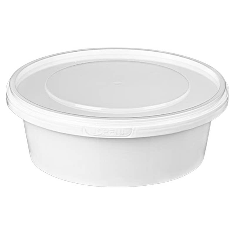 圆形一次性餐盒锁扣可微波甜品碗