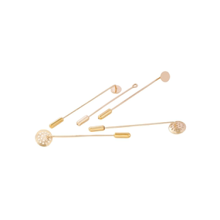 14K包金保色9字别针网盘圆片底托一字胸针带硅胶塞diy饰配件材料