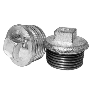 玛钢管件镀锌堵头4分6分1寸外丝管堵铁镀塞头水暖外丝管堵钢堵