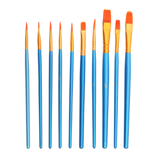 手办上色笔 模型油漆丙烯颜料水彩涂装手涂勾线笔 水粉油画笔套装