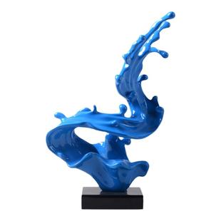 优艺诗 树脂现代简约海浪家居装饰摆件工艺品客厅玄关装饰摆件