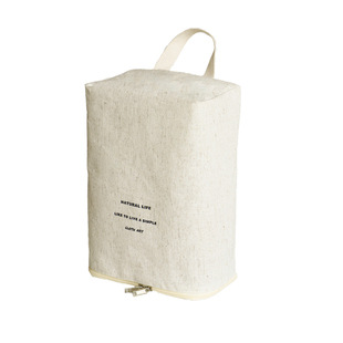 行李箱棉麻便携旅行鞋子收纳袋挂式防黄防尘小白鞋运动鞋鞋包套罩