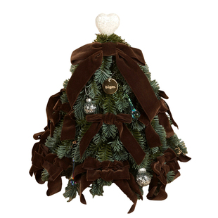 bigm蝴蝶结仿真诺贝松圣诞节树花环袜女友情人节新年礼物家居摆件