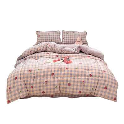 秋冬季双层纱豆豆绒被子被芯