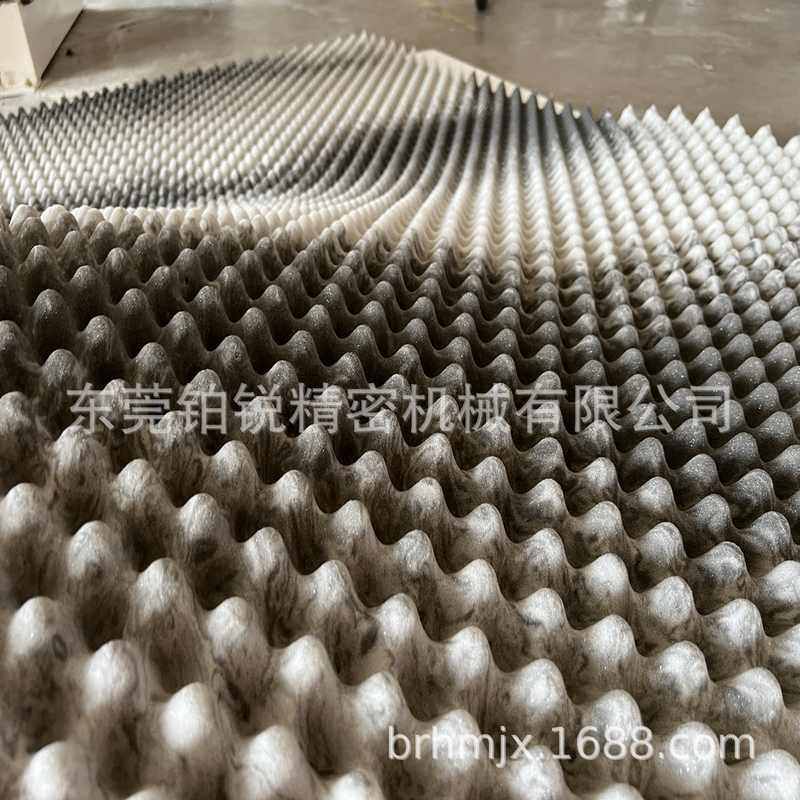 东莞铂锐波浪压型机聚酯清洁棉压花家私棉卷材自动收卷海绵加工