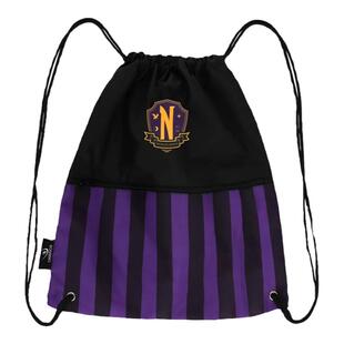 Wednesday星期三抽绳背包周边联名亚当斯奈弗莫尔学院帆布手提包