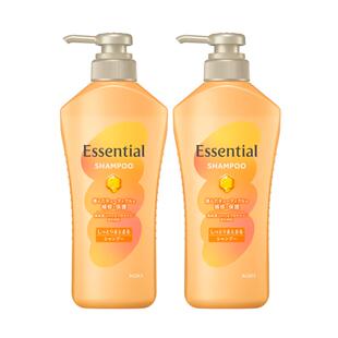 KAO花王 Essential洗发水450ml*2瓶 精华滋养 柔顺保湿轻盈光泽选