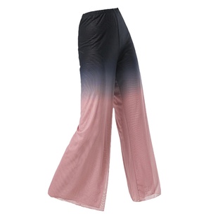 共妍国风民族渐变色网纱现代古典舞蹈形体训练功演出服装阔腿裤子