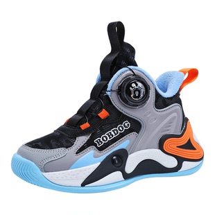 巴布豆冬季男童运动鞋儿童篮球鞋二棉加绒保暖防水中大童男孩鞋子