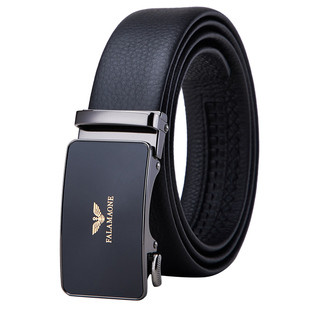 法莱阿玛尼旗舰店皮带高档商务男士真皮男款自动扣腰带牛皮裤带潮