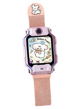 面包小猫适用华为X1Pro儿童手表表带4pro5pro/4x磁吸米兰5xpro保护套3pro/3S金属3x可爱新耀版透气腕带配件jw