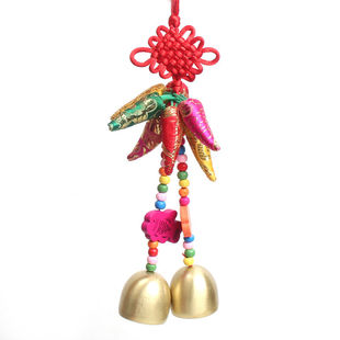 8头小红辣椒铃铛串装饰挂件红红火火春节客厅装饰品节庆礼品车挂