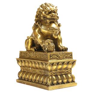 铜狮子摆件一对特大号宫门狮办公室狮子门口北京狮故宫狮工艺品