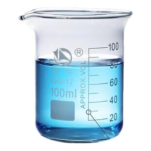 蜀牛科研精选高硼硅玻璃烧杯 25 50 100 150 200 250 500ml 1L 2L 5L高型低型烧杯加厚耐高温教学实验室用品