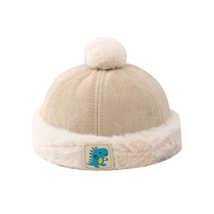 宝宝帽子秋冬款男女宝宝可爱超萌瓜皮帽婴儿秋冬季加厚保暖地主帽