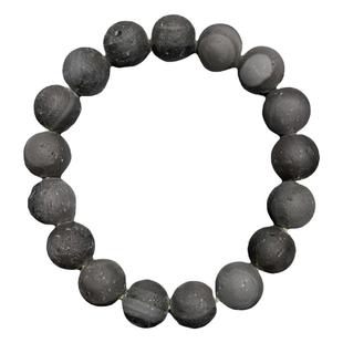 天然黑曜石手串天狼星玻璃陨石手链彩虹眼黑耀民族风男收藏品饰品