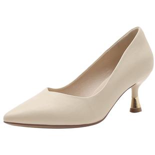 大东浅口鞋女鞋2026春季新款优雅纯色尖头套脚酒杯跟高跟鞋C0150