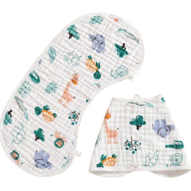 婴儿防吐奶拍嗝巾纱布纯棉口水洗脸巾柔软宝宝围嘴垫肩巾