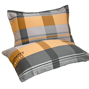 加厚纯棉枕套一对装全棉磨毛枕芯套单人学生宿舍枕头套48x74cm男