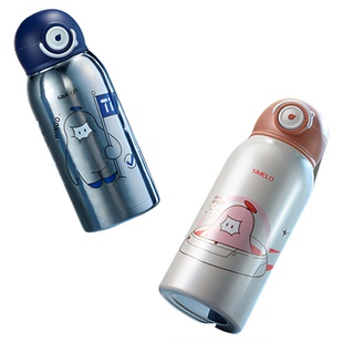 simelo施美乐儿童保温杯纯钛男生女孩上学专用吸管水杯宝宝钛杯子