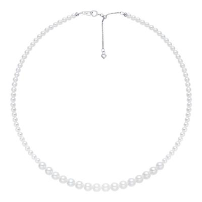 阮仕S925银淡水珍珠颈链塔链
