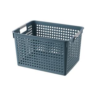 塑料杂物收纳筐篮子长方形厨房收纳盒零食筐子塑料乐高玩具小框子