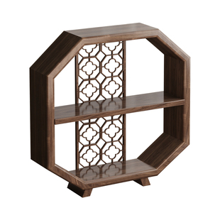 桌面博古架实木中式茶杯架茶室紫砂壶摆放架茶叶收纳展示柜置物架