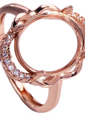 精工宝石镶嵌空托戒指代镶嵌活口