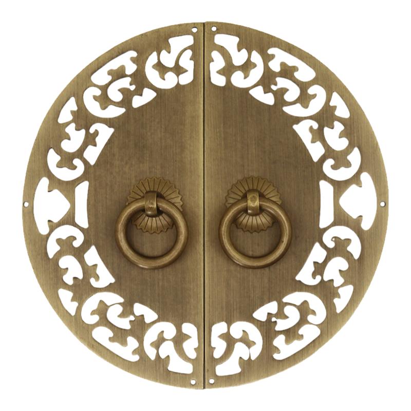 昊天斋中式铜拉手仿古衣柜老式家具铜配件新中式柜门把手全铜拉环