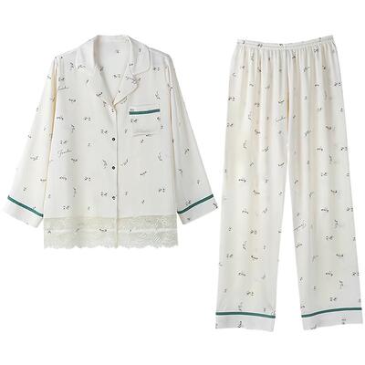 奢拉水光绸高级小众清新睡衣套装