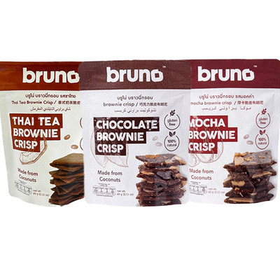 巧克力味脆皮布朗尼bruno泰国饼