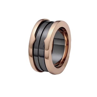 高版本小蛮腰弹簧戒指男女情侣对戒黑陶瓷指环小红人白陶瓷白金