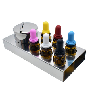 牙科药水小滴瓶套装7ml彩色吸管玻璃瓶6组口腔工具不锈钢棉花缸