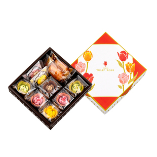 现货日本贵妇级糕点TOKYO TULIP ROSE郁金香玫瑰蛋卷节日限定礼盒