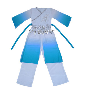 水墨舞古典舞演出服女民族舞蹈服装秧歌服练功服扇子舞飘逸中国风