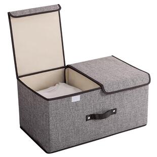 衣服收纳箱学生宿舍床上整理筐内衣内裤储物盒家用放贴身衣物盒子