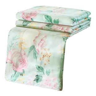 富安娜桑蚕丝夏凉被可水洗莱赛尔天丝亲肤空调被子夏天裸睡薄被芯