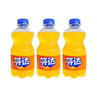 芬达汽水迷你瓶300ml*3/6/12瓶碳酸饮料可口可乐常无糖整箱瓶装