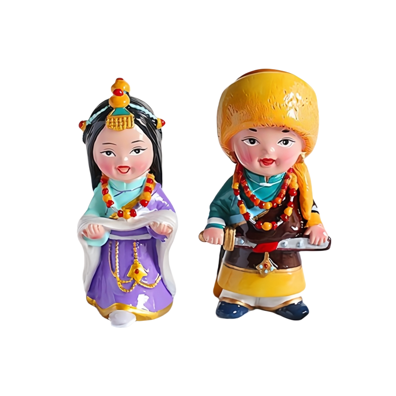 西藏纪念品彩绘藏族人偶手办居家车载摆件旅游拉萨布达拉宫小礼物